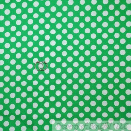 Michael Miller Fabrics BonEful Fabric FQ Cotton Quilt Kelly Green Bright White Polka Dot Stripe Xmas US