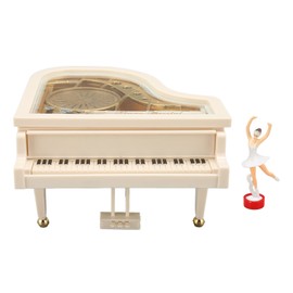 Piano Music Box Innovative Exquisite Music Box Decoration with Little Girl Model for Home Desktop Decor