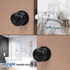 Estmoon 6 Pack Door Knobs, Matte Black Privacy Door Knob