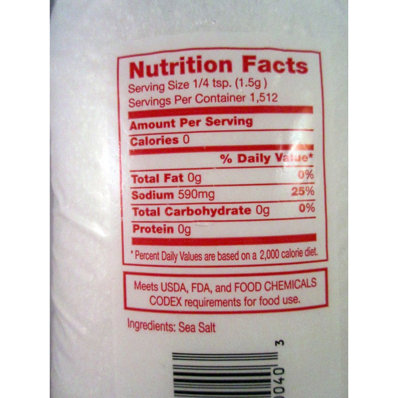 Hawaiian Sea Salt Medium / Fine Grains 5 Pound Bag