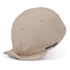 Clape Cotton Baseball Caps Short Brim Soft Cap Low Profile Dad Hats Mens Short Bill Caps Flat Snapback Hats for Daily Wear (DY06-Beige)