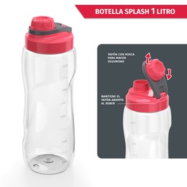 Torosqui | Botella De Agua 1 Litro Anti Derrame | Libre De Bpa | Termo agua | cilindros para agua con Gran resistencia | agarre ergonómico y cómoda | Thermos libres de fugas | Color Amarillo