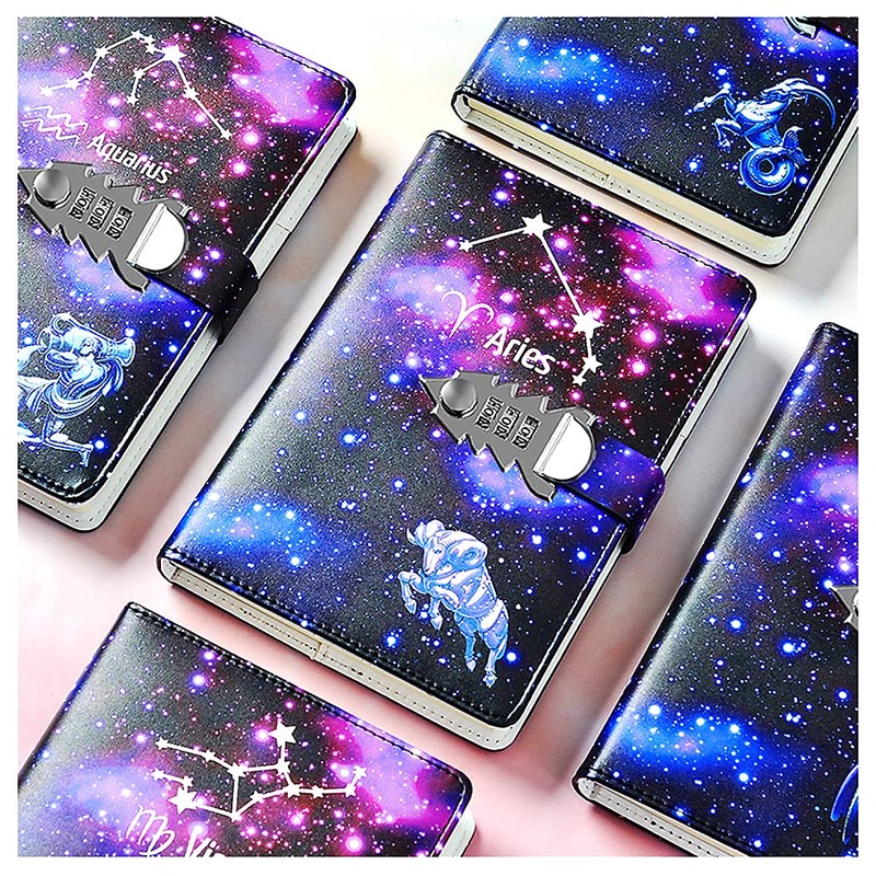 NectaRoy PU Leather Combination Lock Diary Writing Planner Organiser, Password