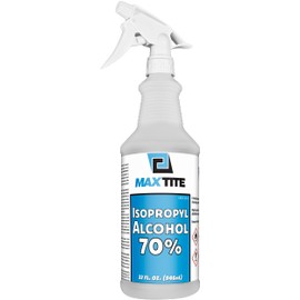 MaxTite 70% Isopropyl Alcohol (32 fl oz) - Includes Heavy-Duty Spray Nozzle - Made in USA