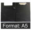 D. Rect 009565 Clipboard Folder A5 Plastic Black