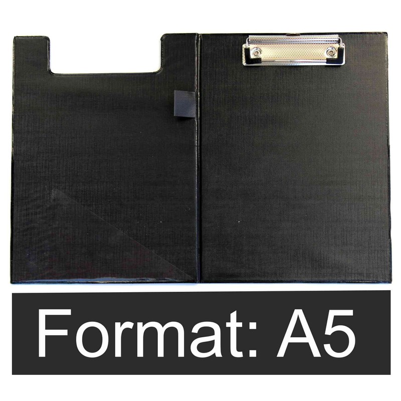 D. Rect 009565 Clipboard Folder A5 Plastic Black