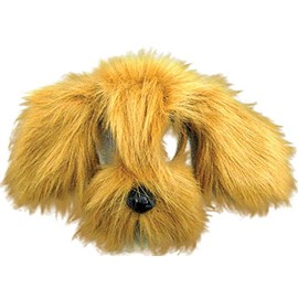 Bristol Novelty EM357 Shaggy Dog Mask with Sound on Headband, Brown, One Size
