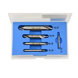 Shars Center Drill & Countersink Bit Tooling Set #1-5, 60° HSS 404-1358 P{