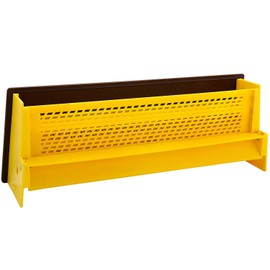 HunterBee Pollen Trap 10 Frame Plastic Front-Mount/Removable Ventilated Collect Pollen/Beekeeping Accessory Tool (Brown)