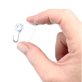 Nordstern Suction Cups with Hooks Pack of 10 - Transparent Suction Hooks for Windows, Bathroom and Kitchen - Ideal for Window Decoration, Fairy Lights and as a Towel Holder - 40 mm