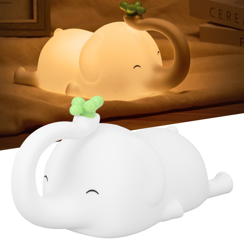 Night Light Silicon Elephant Nursery Night Lights 3 Brightness USB