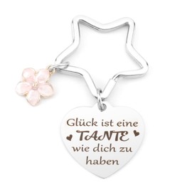 Aunt Gift, Gifts for Aunt, Keyring Aunt Birthday, Christmas Gifts for Aunt, Aunt Gift, Christmas Thanksgiving, Best Aunt in the World Gifts, Mother's Day Gift, Sliver