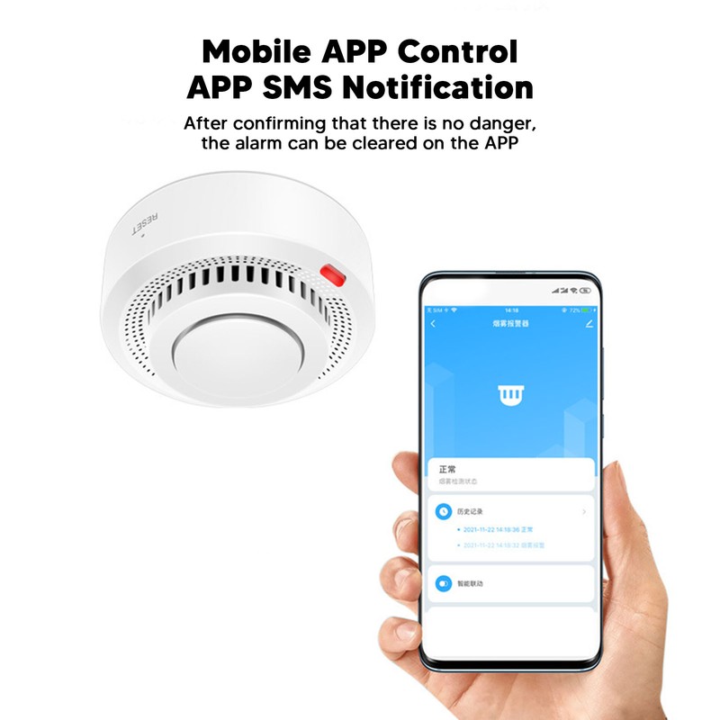 Smoke Detector High Volume Sensitive Smoke Fire Alarm with Test
