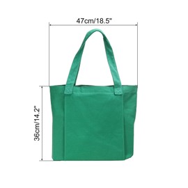 PATIKIL Yoga Mat Bags, Yoga Tote Carrier Shoulder Bag with Mat Pocket Carryall Canvas Tote Yoga Gym Bags for Travel Office Beach Gym Pilates Workout, Green