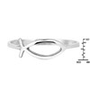 AeraVida Simple Plain Ichthys Christian Fish Sterling Silver Everyday Ring,