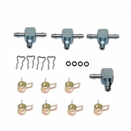 BuliBoao Fuel Return Line Injector Metal Connector Fits for Diesel LLY LMM LBZ W/clamps 4Cyl