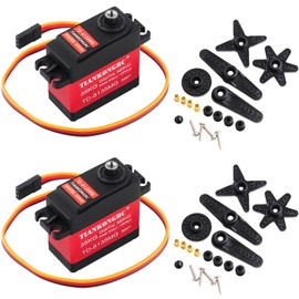 Wishiot 2PCS TD-8135MG 35KG Servo 360 Degree Continuous Rotation Servo Digital Coreless Large Torque Full Metal Gear for DIY Robot Robotic RC Model