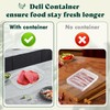 Deli Meat Container for Fridge, 3 Layer Stackable Bacon Lunch