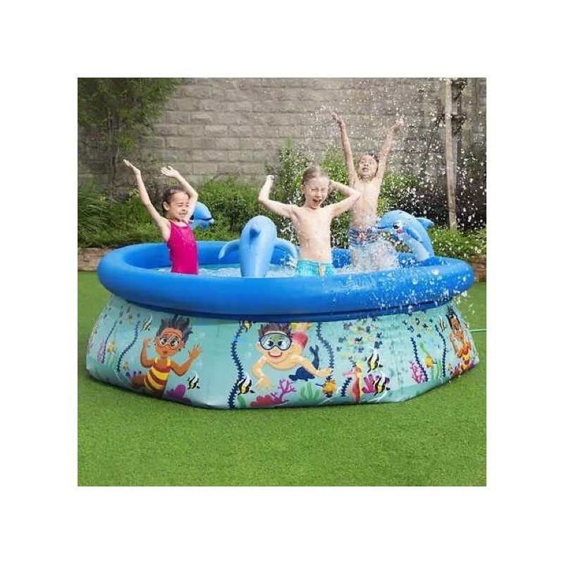 Bestway H2OGO Underwater Oasis Spray Pool 3 Dolphins w/ 1
