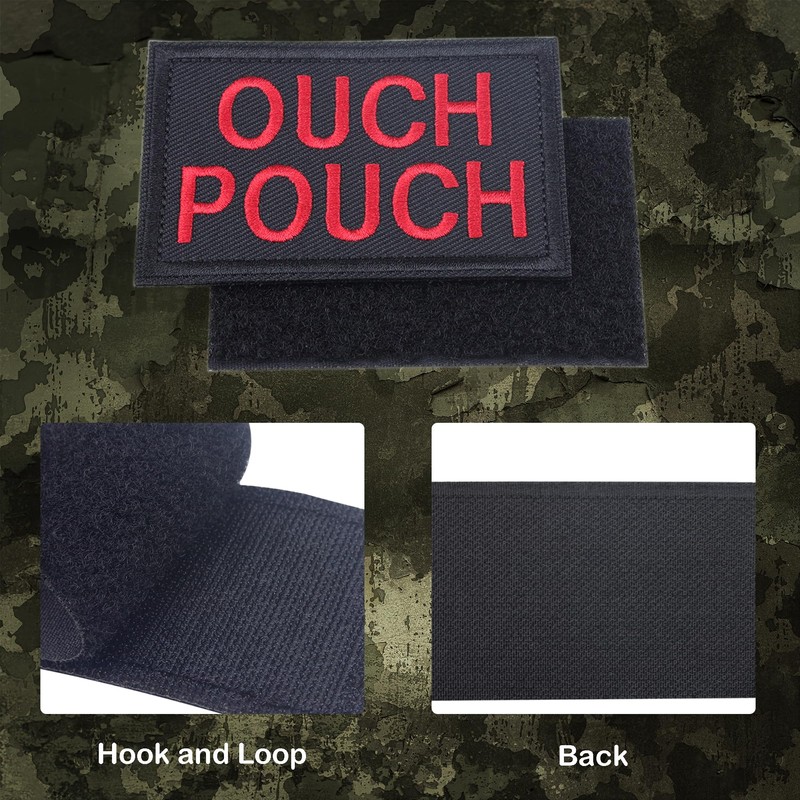 2-Pack Ouch Pouch Patch Medic Funny Morale Patches with Hook