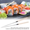 Stainless Steel Chopsticks Japanese Sushi Chopstick with Wood Handle Kitchen