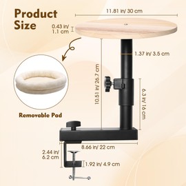 Anglekai Cat Bed Desk, 10-15’’ Adjustable Cat Bed Desk Clamp Mounted Desktop, Rotatable Pet Nest Desktop for Office