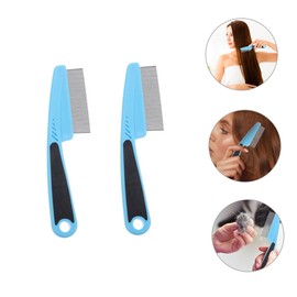 Minkissy 2pcs Dandruff removal scalp comb remove metal picks for hair hair comb for men fine tooth comb stainless steel needle child aldult comb with metal pick