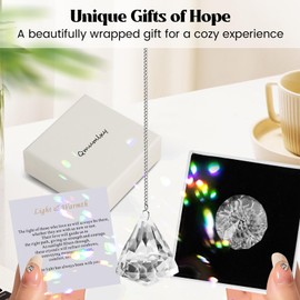 Memorial Gift for Loss of Loved One,Sympathy Gifts Bereavement Idea,Suncatchers Indoor Window,Crystal Diamond Hanging,Condolences Grief Gifts for Mom Dad Friend(Clear)