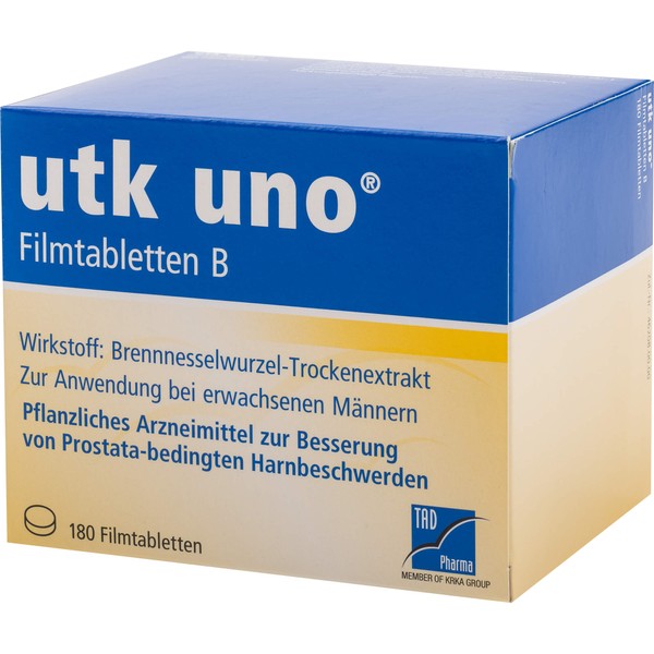utk uno Filmtabletten zur Besserung von Prostata-bedingten Harnbeschwerden, 180 St. Tabletten