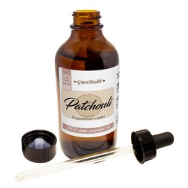 Patchouli Essential Oil 4 fl oz (118 ml) Glass Bottle w/Glass Dropper – 100% Pure Essential Oil