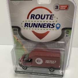 Greenlight Route Runner 1/64 2015 Ford Transit Indian Motorcycle Sales & Service