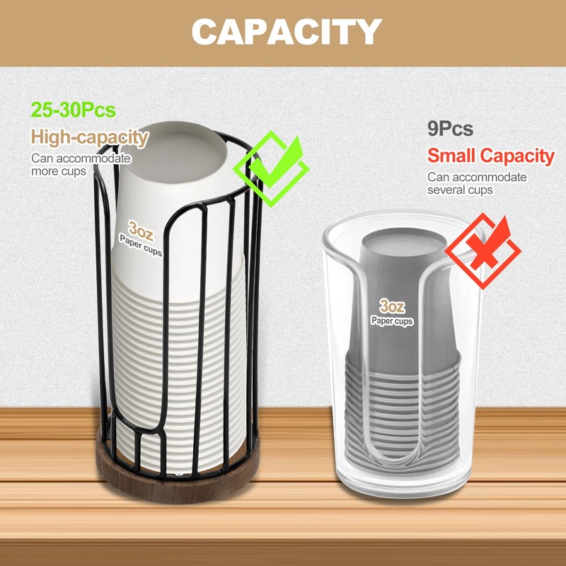 Heightened Rural Style Bathroom Cup Dispenser, Small Disposable Paper Cup
