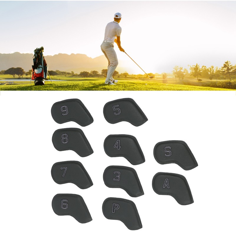 10 Pcs Golf Club Head Cover Stylish Exquisite PU Protective