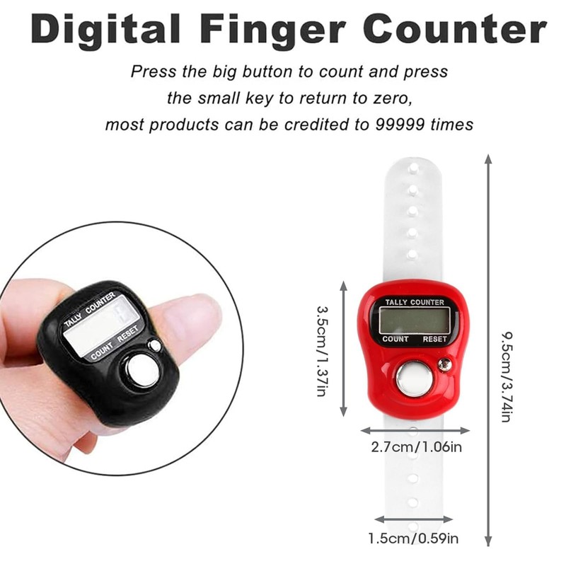 AEEGO Electronic Finger Counter 10 Pack, Mini LCD Digital Display