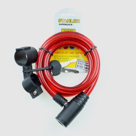 Stahlex Bicycle Lock 120 cm with 2 Keys and Holder Motorcycle Lock