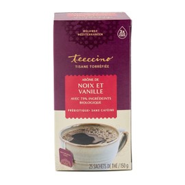 Teeccino Herbal Tea – Vanilla Nut – Rich & Roasted Herbal Tea That’s Caffeine Free & Prebiotic for Natural Energy, 25 Tea Bags