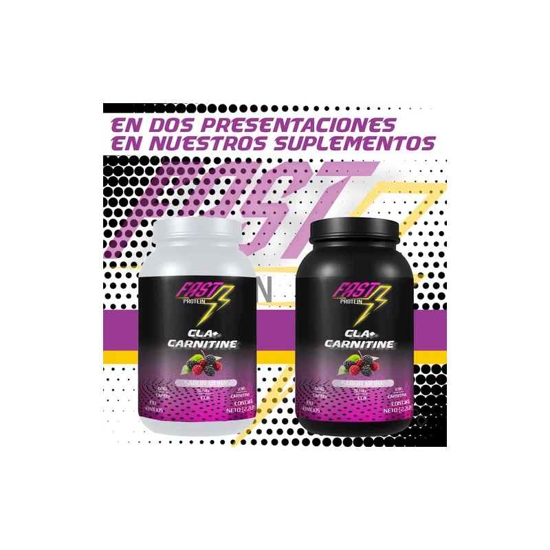 Fast Protein Cla + Carnitina 1kg 100 Servs