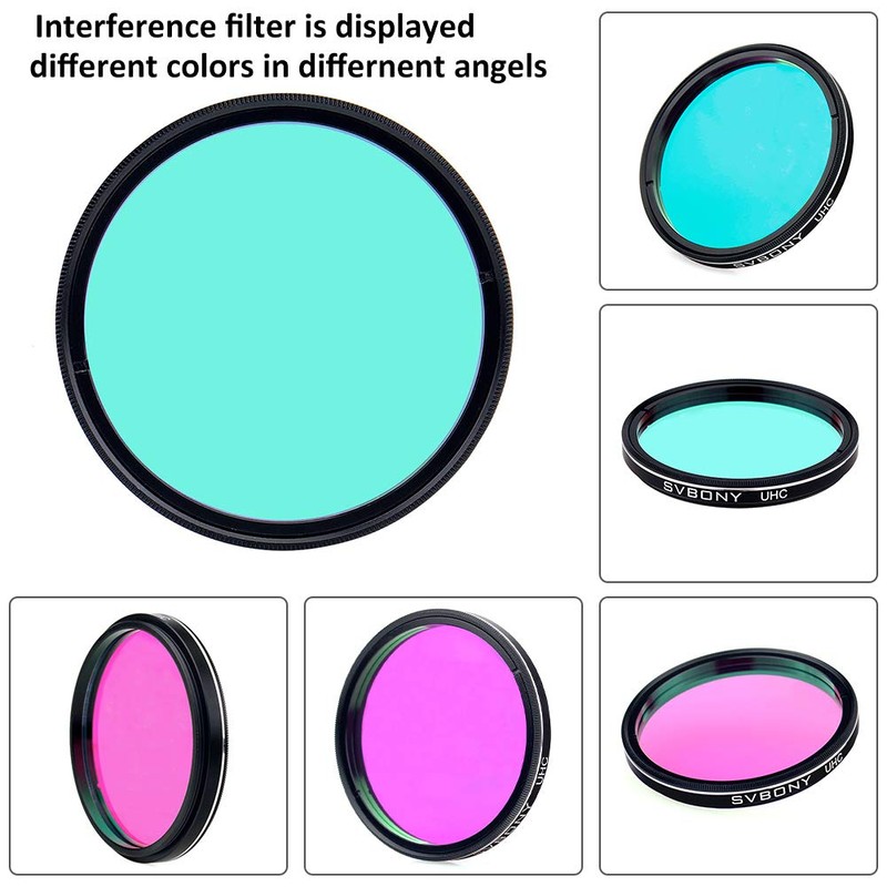 Svbony Eyepiece Filter, 2 Inch, UHC Filter, Light Pollution, Telescopic