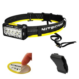 Nitecore HU2000 2000 Lumen Work Headlamp, Compatible with External USB-C Power Sources, with White and Red LEDs for Industrial Maintenance, Search and Rescue Including NitecoreS Sticker