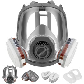 ZXICH Vоllmаske Reusable Respirator Mask with Filter to Protect Against Vapours & Particles Gas Mask Function Mask Dust Mask for Paints, Varnishes, Carpentry, Agriculture