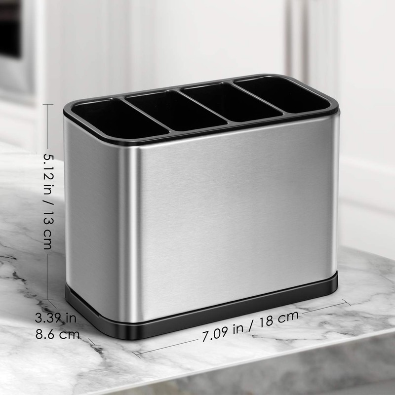 ODesign Utensil Caddy Flatware Organizer Crock Utensil Holder for Countertop