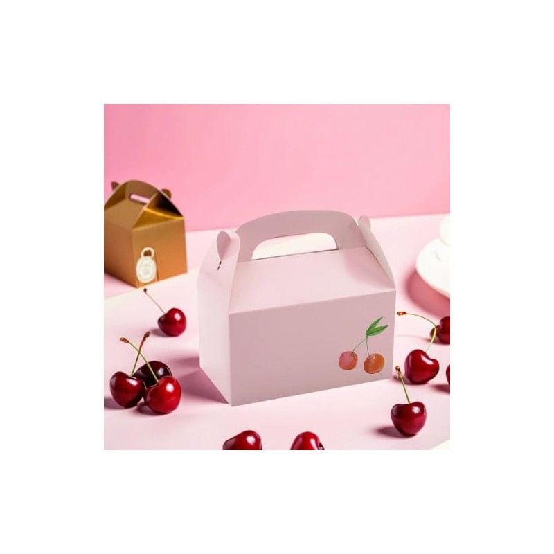 Fun Express Pink Cherries Cardstock Treat Boxes - 6.25" x