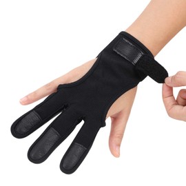 NICEYEA Archery Finger Glove Breathable Hunting Three Finger Archery Protective Gloves Hunting Protect Gloves for Men and Women