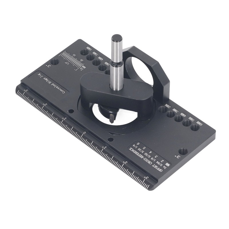 35mm Concealed Hinge Jig Kit Aluminum Alloy Drilling Depth Adjustable