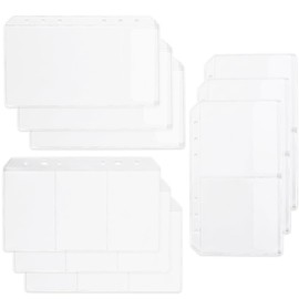 SOFPLATE 12 Blatt 3 Stile A6 Ordnerteiler 6 Loch Ordnerteiler Transparent Rechteckig Ohne Reißverschluss Taschenordner Für Lose Blätter Aufbewahrung Stempel Organizer Zum Befüllen von Dokumententasche