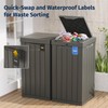 EAST OAK 31 Gallon Outdoor Trash Can | Waterproof Resin