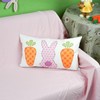 ONWAY Easter Bunny Carrot Pillow Cover 12x20 Inch Pink Rabbits
