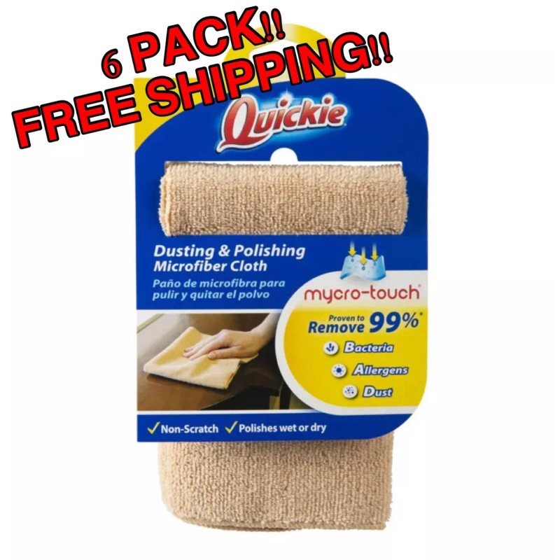 Quickie #474 (6 PACK) Microfiber Dusting & Polishing Cloths