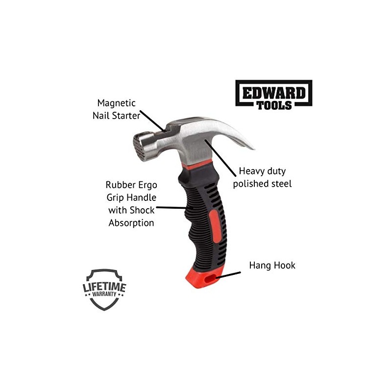 Edward Tools Small Claw Hammer 8 oz. with Magnetic Nail