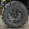 SAUTVS Tire Wheel Hub Caps for Can-Am Defender, Black Dust